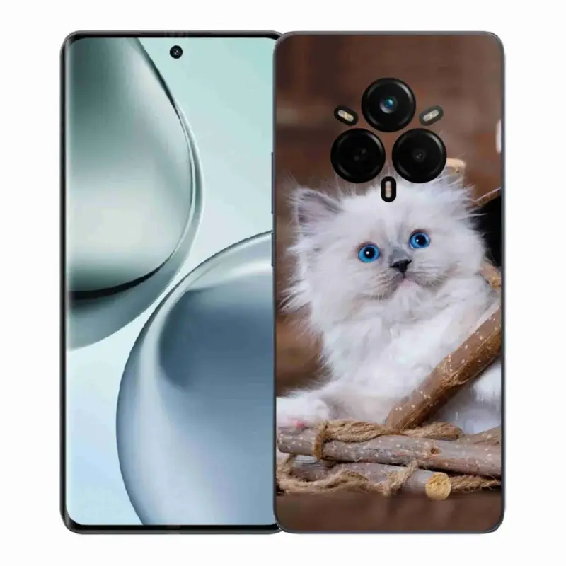 Pouze Dnes Gelový kryt mmCase na Realme 14 Pro 5G - bílé kotě