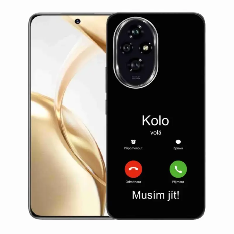 Gelový kryt mmCase na Honor 200 5G - kolo volá černé pozadí Finální Výprodej