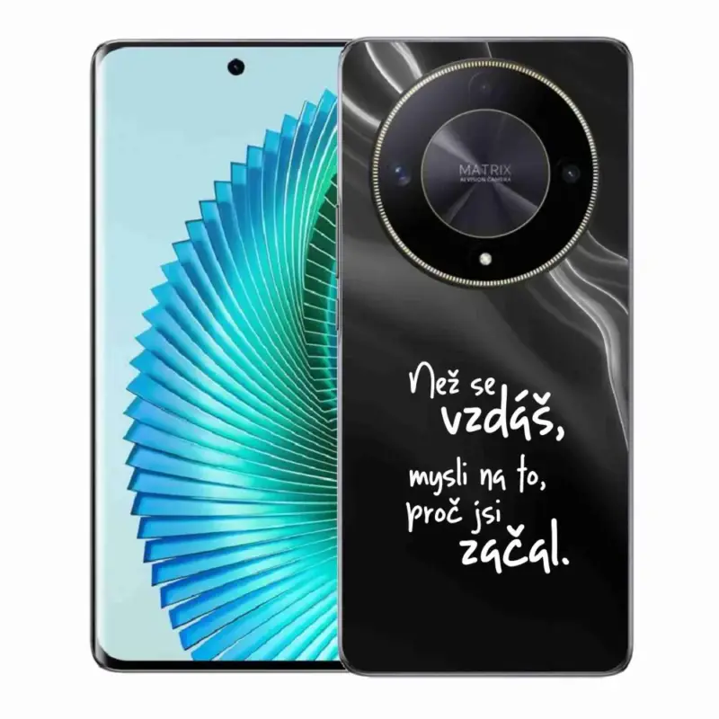 Gelový kryt mmCase na Honor Magic 6 Lite 5G - citát 2 černé pozadí Akce