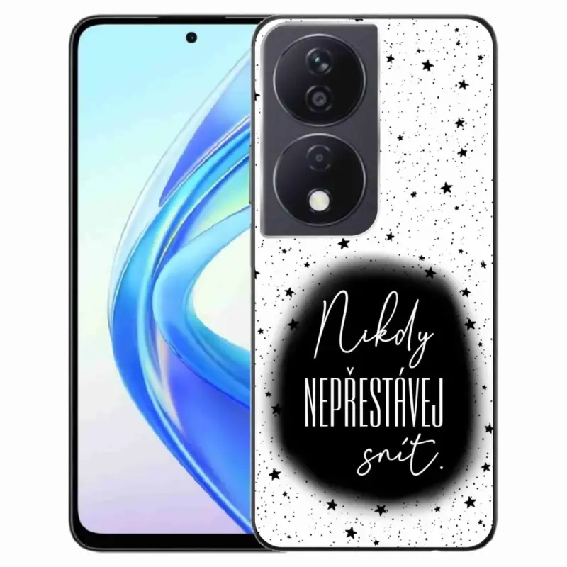 Nejlepší Volba Gelový kryt mmCase na Honor X7b/Honor 90 Smart - citát 1 černobílé pozadí