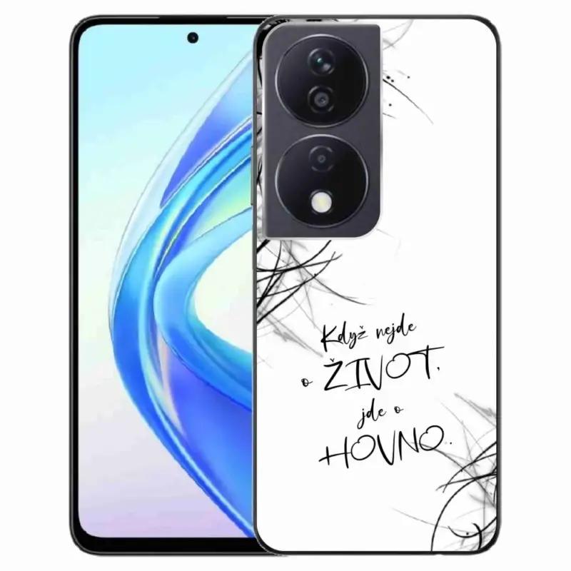 Akční Nabídka Gelový kryt mmCase na Honor X7b/Honor 90 Smart - vtipný text 16 bílé pozadí