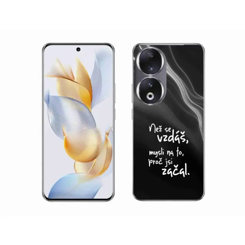 Akční Nabídka Gelový kryt mmCase na Honor 90 - citát 2 černé pozadí