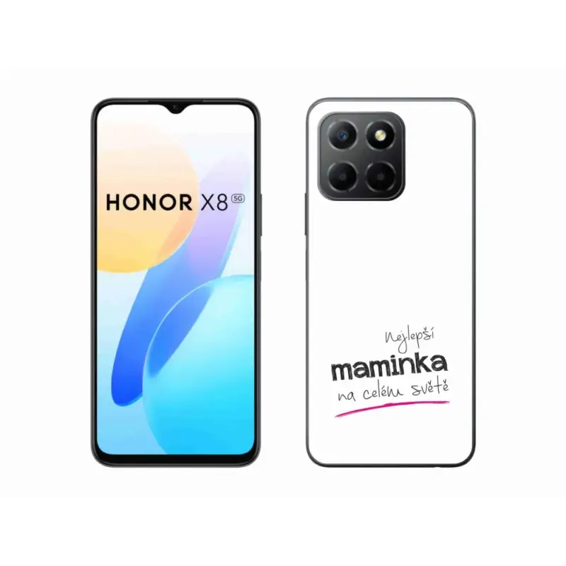 Gelový kryt mmCase na Honor X8 5G/Honor 70 Lite 5G - nejlepší maminka 4 bílé pozadí Aktuální