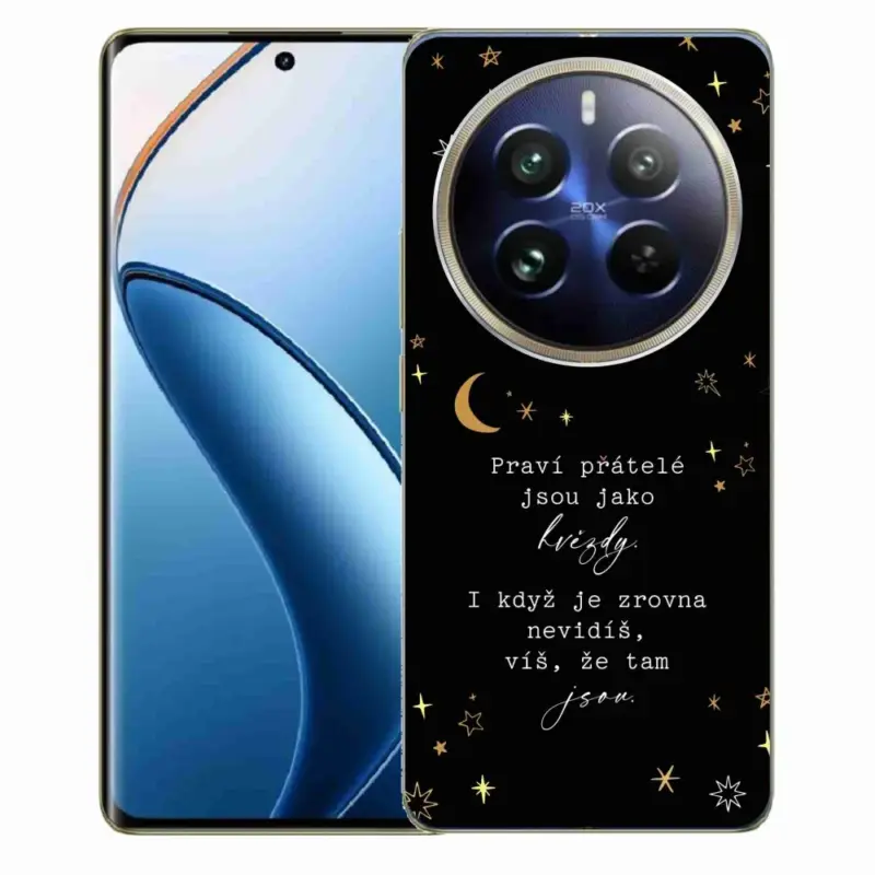 Gelový kryt mmCase na Realme 12 Pro 5G/12 Pro+ 5G - citát 6 černé pozadí Cenový Hit