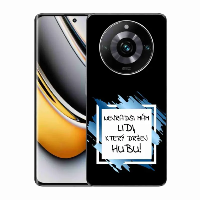 Nejlepší Cena Gelový kryt mmCase na Realme 11 Pro/11 Pro+ - vtipný text 7 bíločerné pozadí