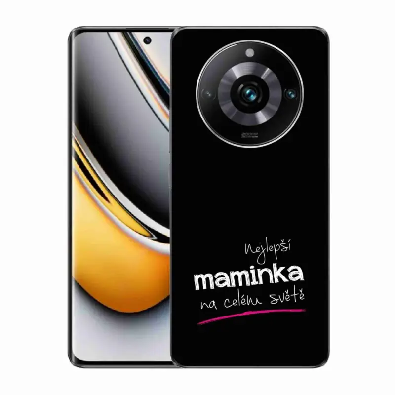 Autentický Gelový kryt mmCase na Realme 11 Pro/11 Pro+ - nejlepší maminka 4 černé pozadí