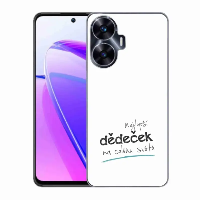 Gelový kryt mmCase na Realme C55 - nejlepší dědeček 3 bílé pozadí Rychlé Dodání