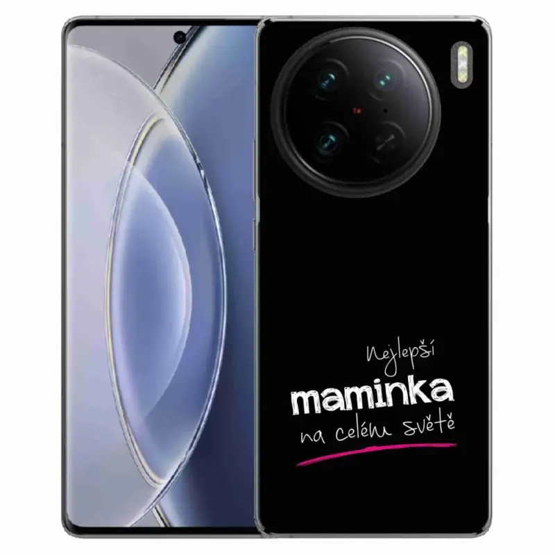 Finální Výprodej Gelový kryt mmCase na Vivo X90 Pro - nejlepší maminka 4 černé pozadí