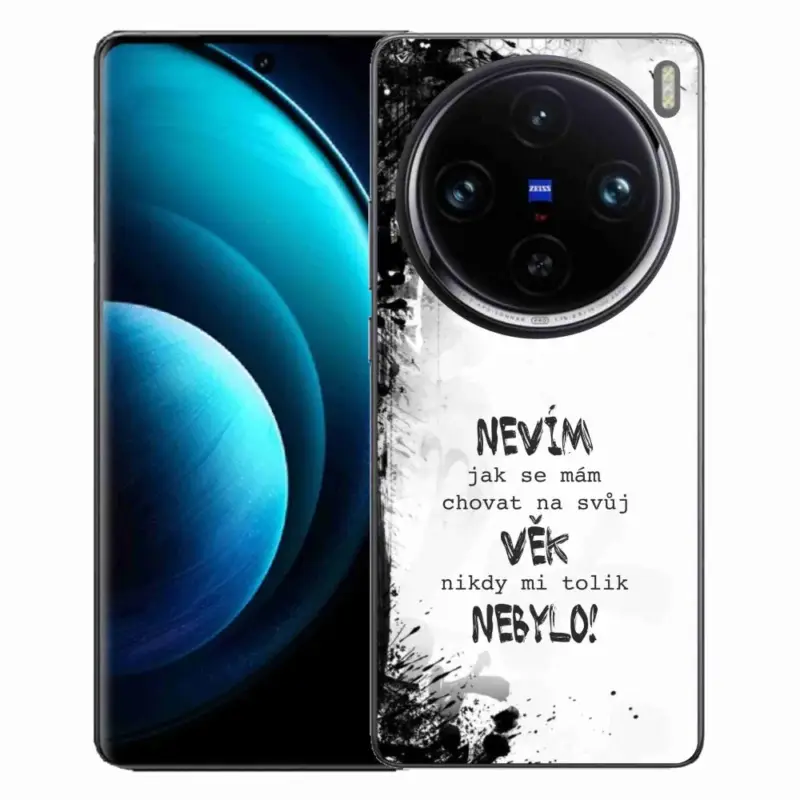 Nejlepší Cena Gelový kryt mmCase na Vivo X100 Pro 5G - vtipný text 14 bílé pozadí
