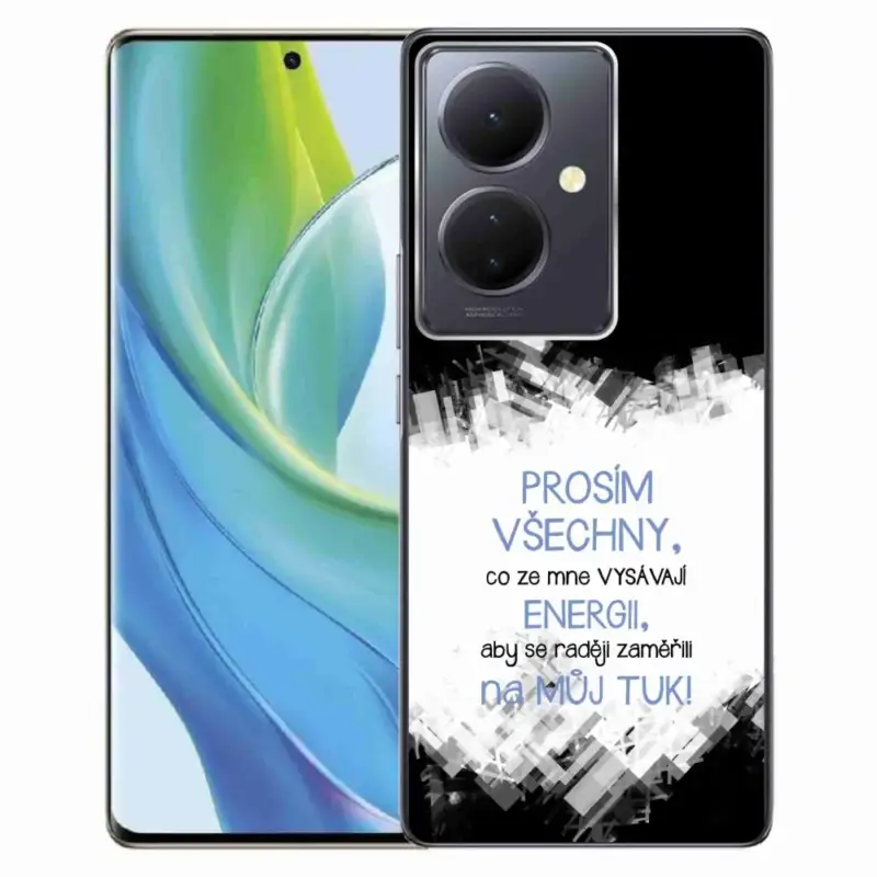 Gelový kryt mmCase na Vivo V29 Lite 5G - vtipný text 1 modrý Značkový