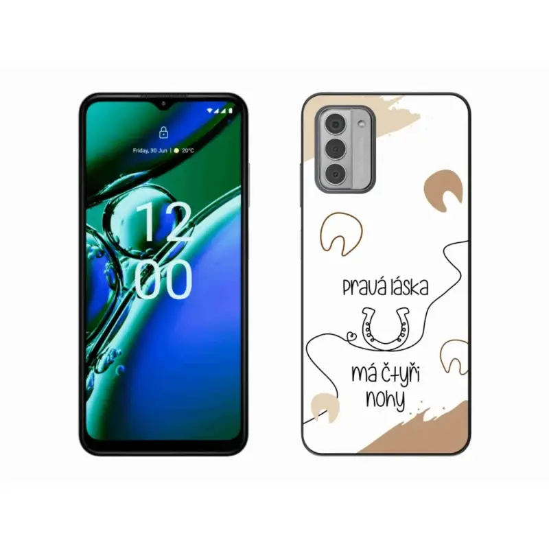 Nejlepší Cena Gelový kryt mmCase na Nokia G42 - koňský motiv bílé pozadí
