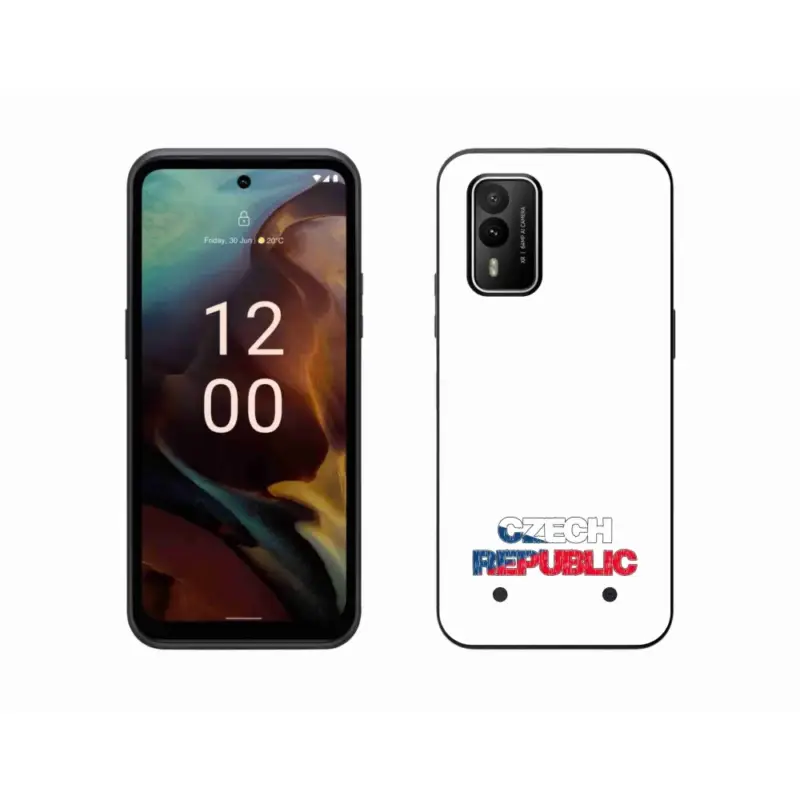 Gelový kryt mmCase na Nokia XR21 - Czech Republic bílé pozadí Jen Po Omezenou Doba