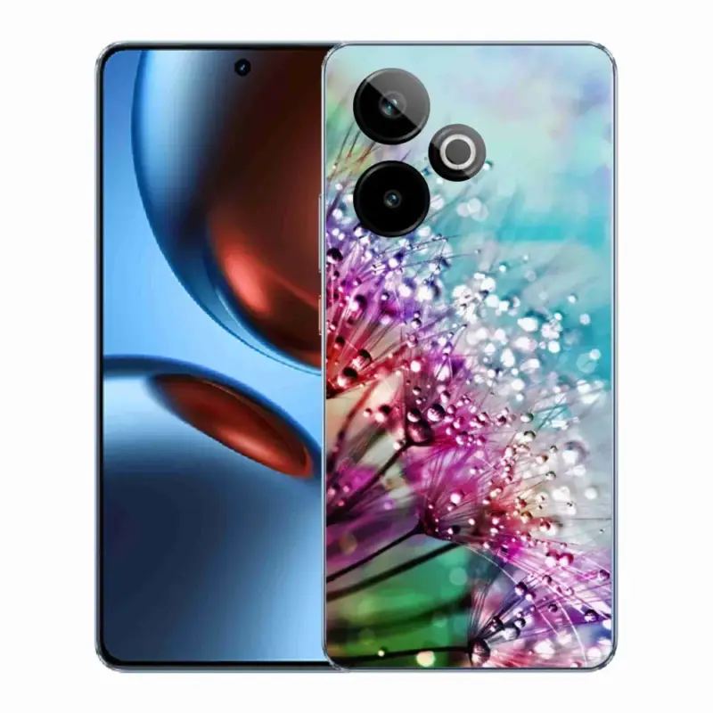 Gelový kryt mmCase na Realme GT 7 5G/GT 7T 5G - barevné květy Tovární Cena