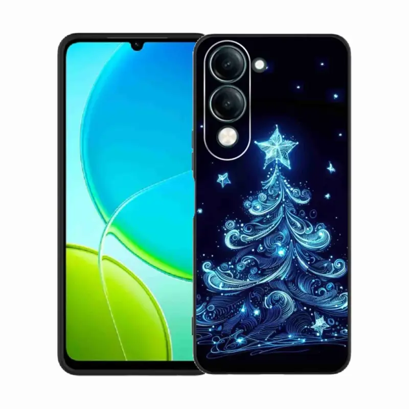 Novinka Gelový kryt mmCase na Vivo Y29s 5G - neonový vánoční stromek 4