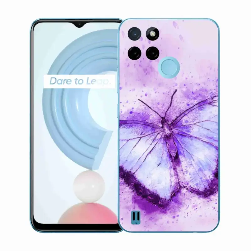 Objednat Nyní Gelový kryt mmCase na Realme C21Y/C25Y - fialový motýl