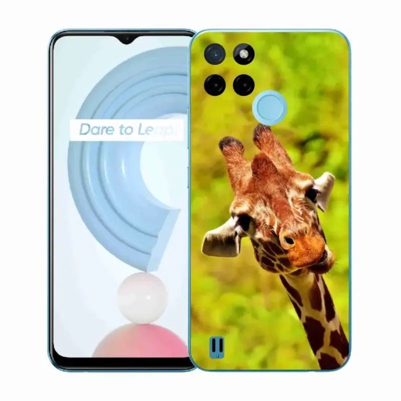 Gelový kryt mmCase na Realme C21Y/C25Y - žirafa Jen Po Omezenou Doba