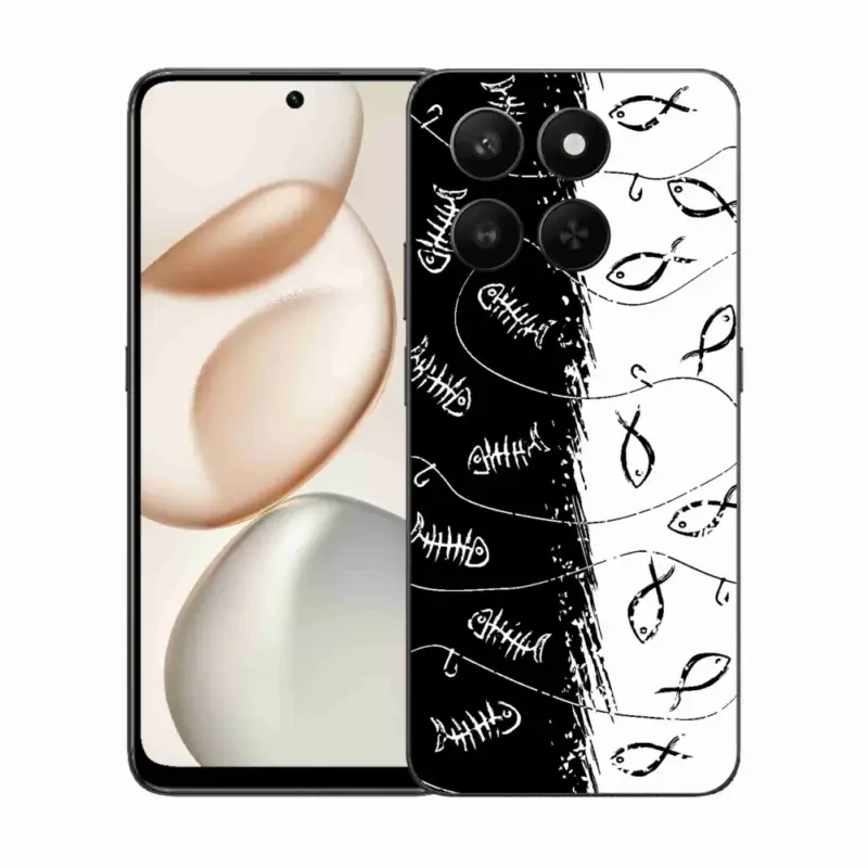 Super Cena Gelový kryt mmCase na Honor 400 Smart 5G/4G/Honor X7d - kostry a rybky
