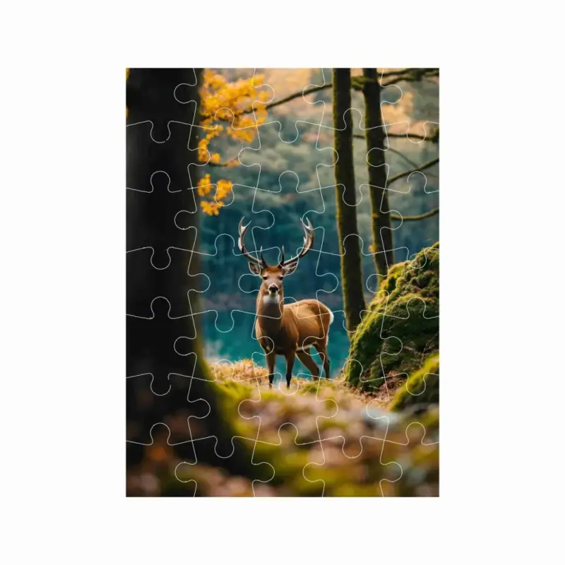 Novinka Puzzle 27x19,5cm (35 dílků) s obrázkem - jelen v lese