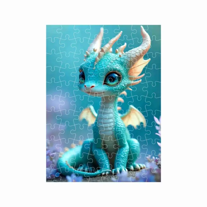 Puzzle 27x19,5cm (88 dílků) s obrázkem - modrý dráček Výhodná Nabídka
