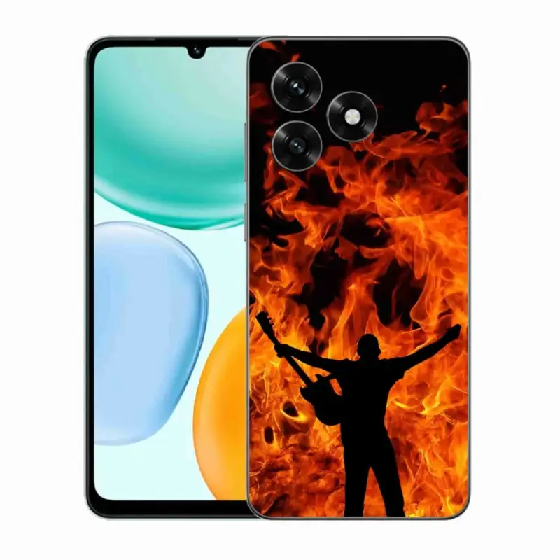 Kup Teď Gelový kryt mmCase na Honor X5c Plus - muzikant a oheň