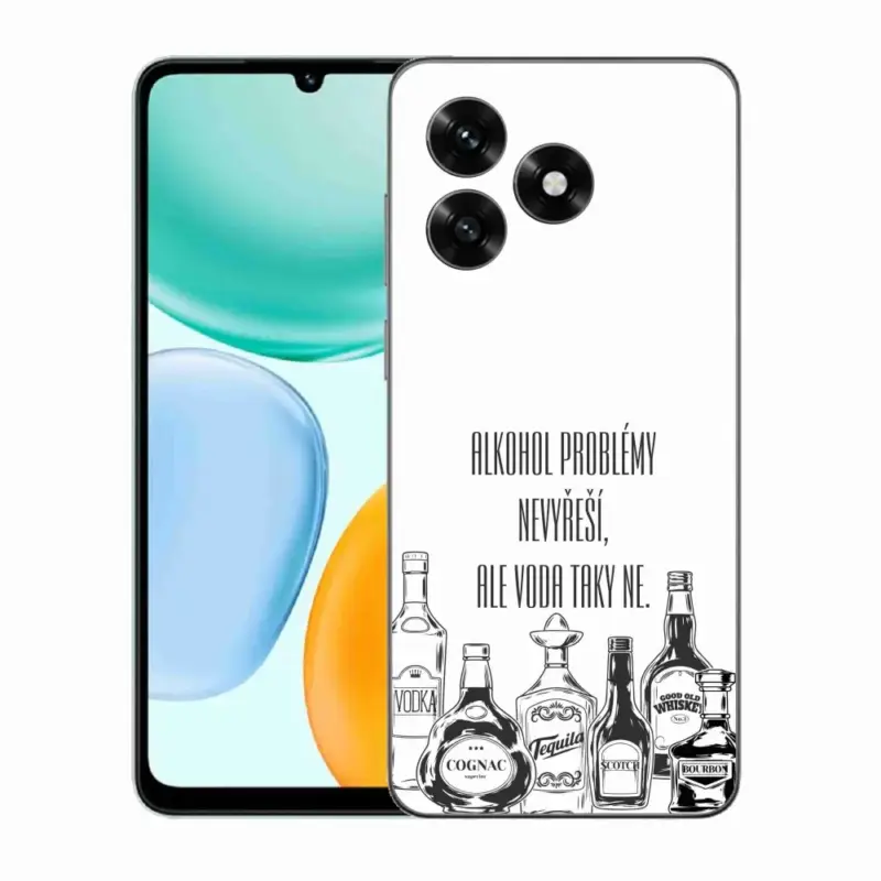 Gelový kryt mmCase na Honor X5c Plus - vtipný text bílé pozadí Kup Teď