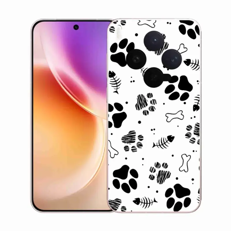 Expresní Doručení Gelový kryt mmCase na Vivo X300 - psí tlapky 1