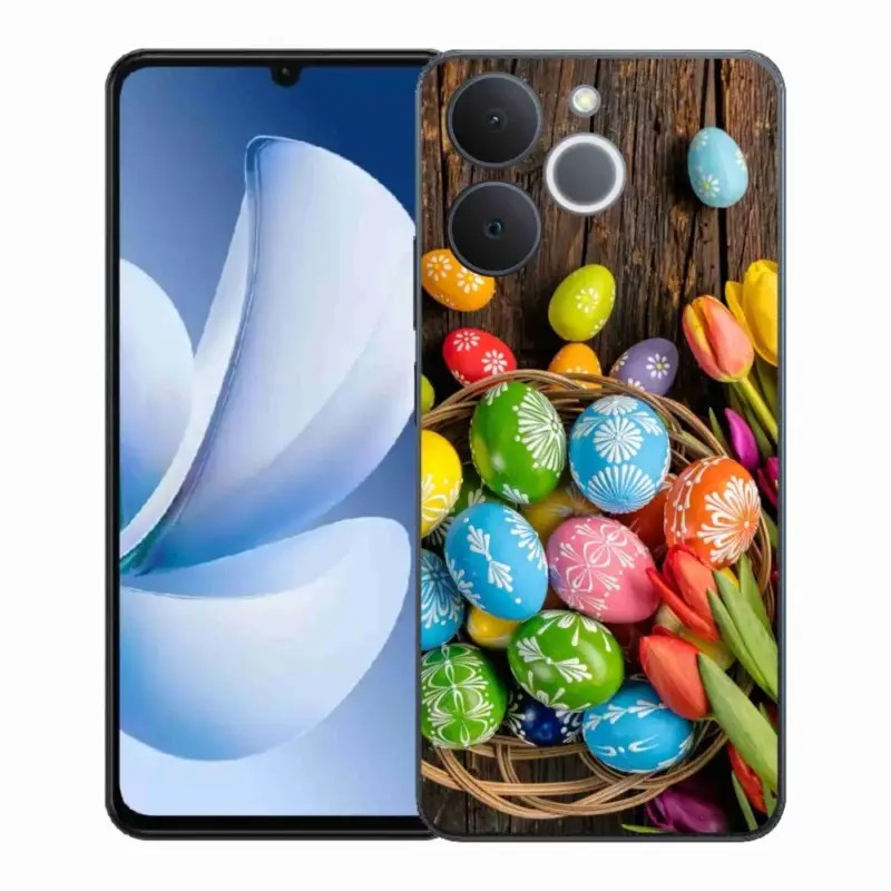 Koupit Online Gelový kryt mmCase na Realme Note 70T - velikonoční vajíčka