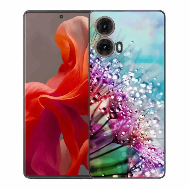 Gelový kryt mmCase na Motorola Moto G85 5G - barevné květy Nová Kolekce