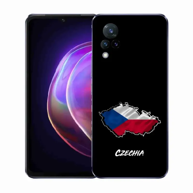 Přímo Od Výrobce Gelový kryt mmCase na Vivo V21 4G/5G - Czechia černé pozadí
