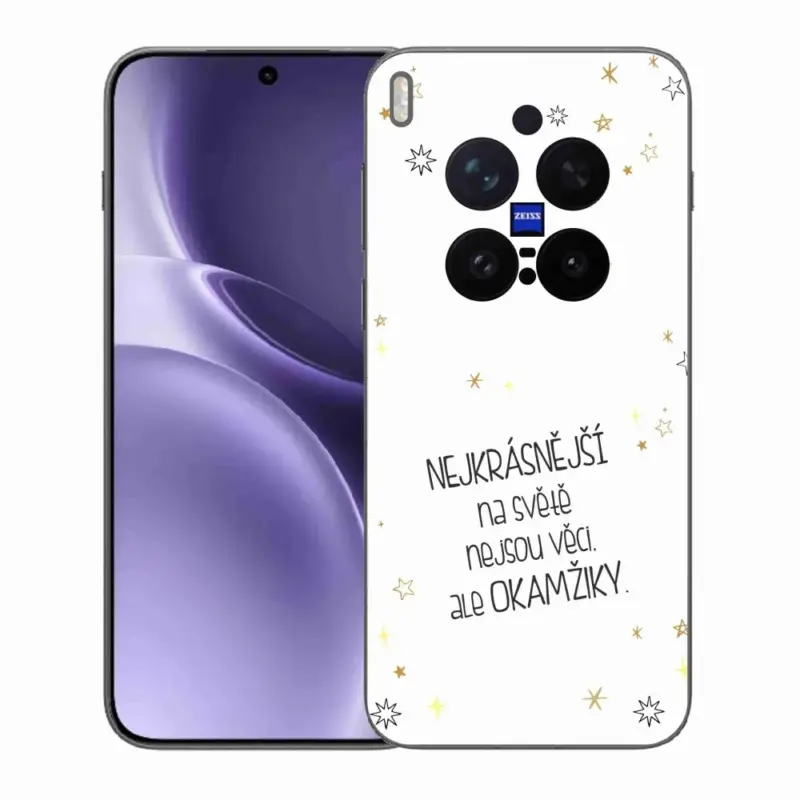 Gelový kryt mmCase na Vivo X300 Pro - citát 4 bílé pozadí Poslední Šance