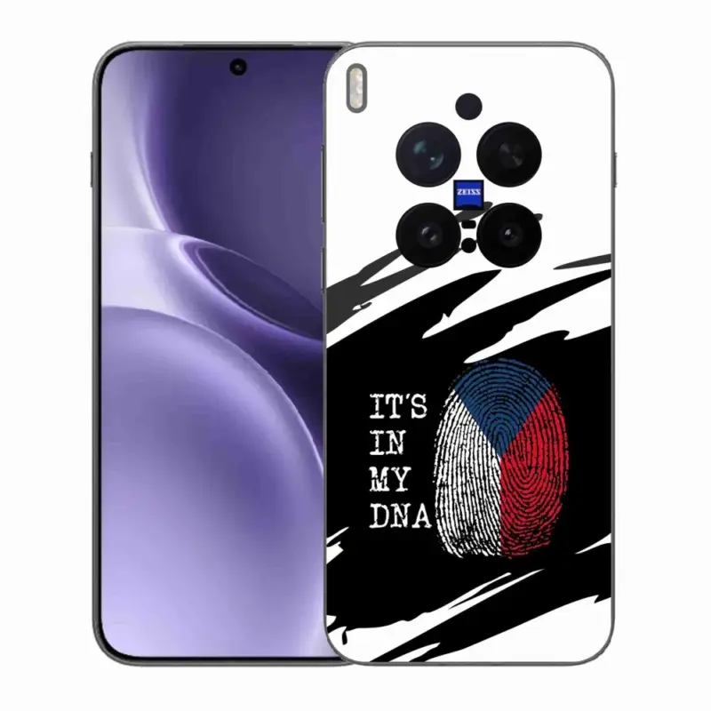 Gelový kryt mmCase na Vivo X300 Pro - vlajka otisk prstu černobílé pozadí Must-Have