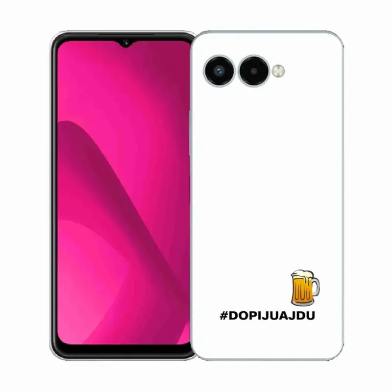 Gelový kryt mmCase na T-Mobile T Phone 3 - pivní motiv 1 bílé pozadí Bezpečná Platba