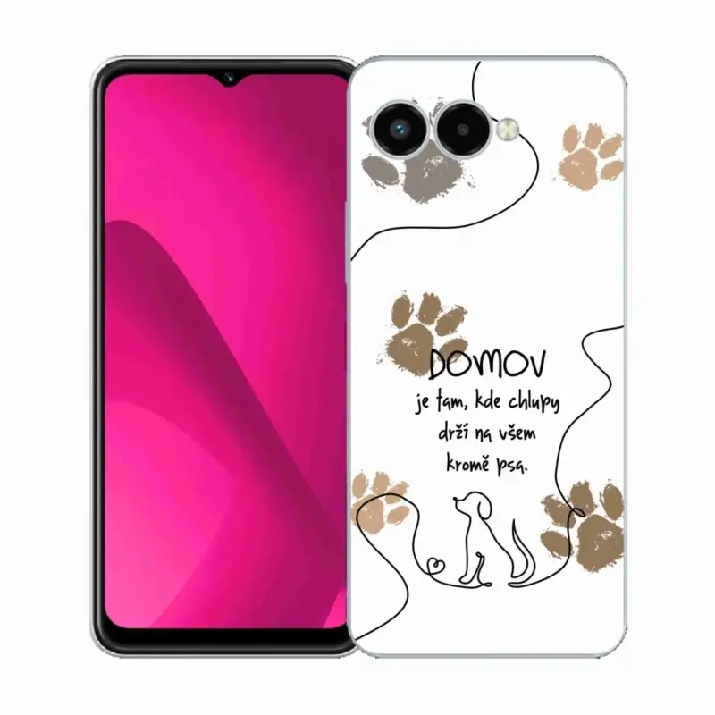 Gelový kryt mmCase na T-Mobile T Phone 3 - psí motiv bílé pozadí Sezónní Sleva