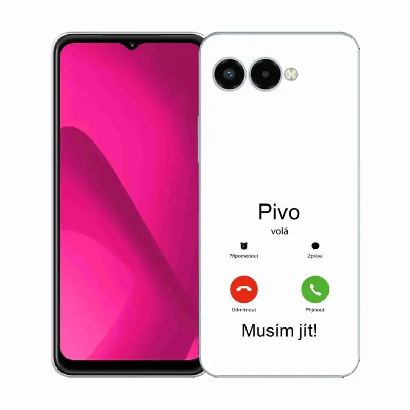 Gelový kryt mmCase na T-Mobile T Phone 3 - pivo volá bílé pozadí Rychlé Dodání