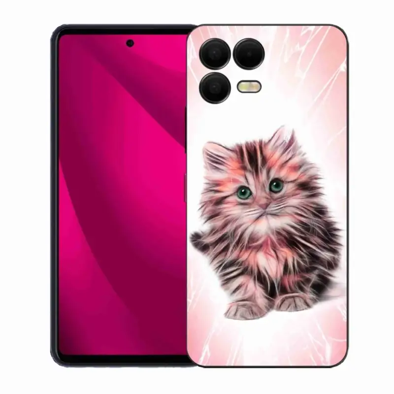Oblíbený Gelový kryt mmCase na T-Mobile T Phone 3 Pro - roztomilé kotě