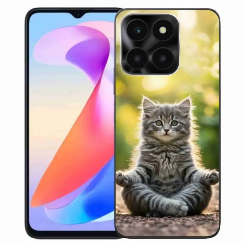 Gelový kryt mmCase na Honor X6a - meditující kotě Nízká Cena
