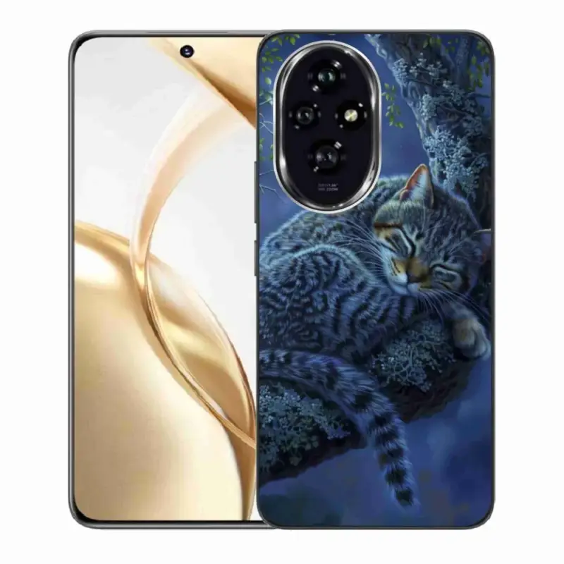 Gelový kryt mmCase na Honor 200 5G - spící kočka Expresní Doručení