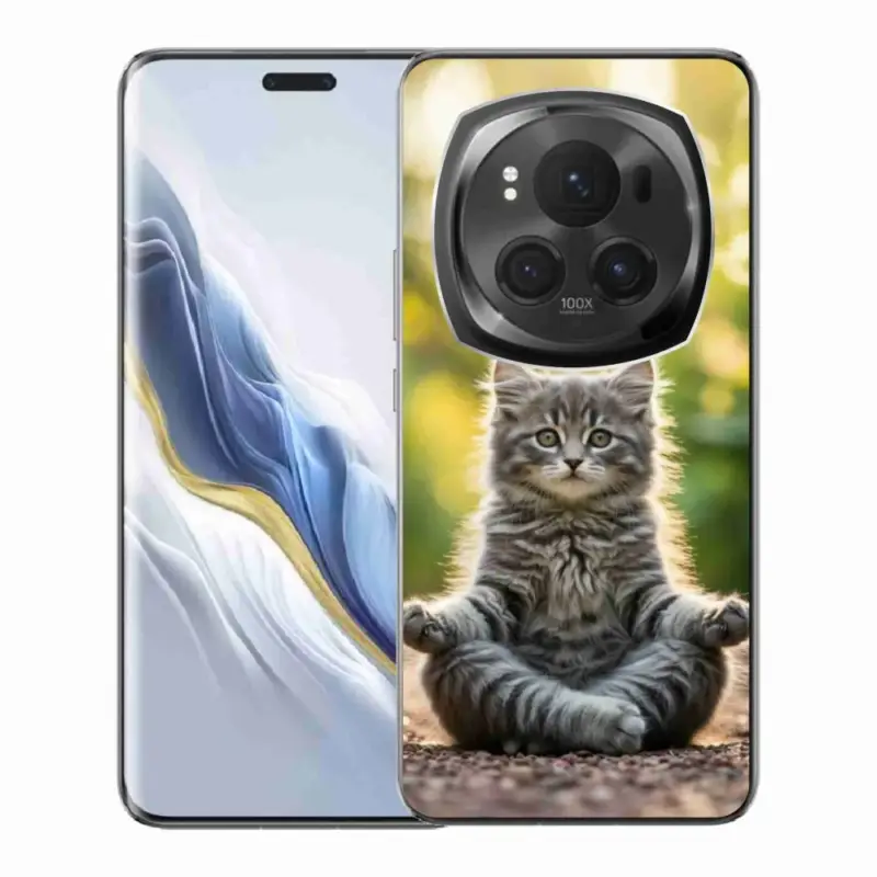 Gelový kryt mmCase na Honor Magic 6 Pro 5G - meditující kotě Výprodej