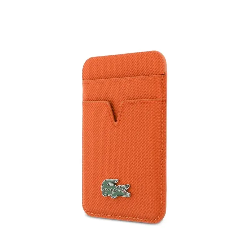 Lacoste PU Iconic Petit Pique MagSafe Peněženka Orange Pouze Dnes