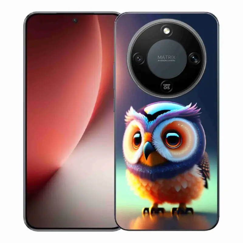 Gelový kryt mmCase na Honor Magic 8 Lite 5G - sovička Top Prodej