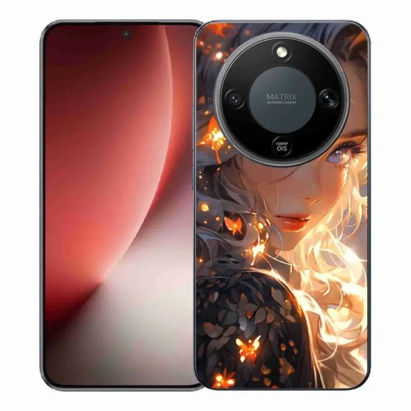 Koupit Online Gelový kryt mmCase na Honor Magic 8 Lite 5G - dívka a motýli