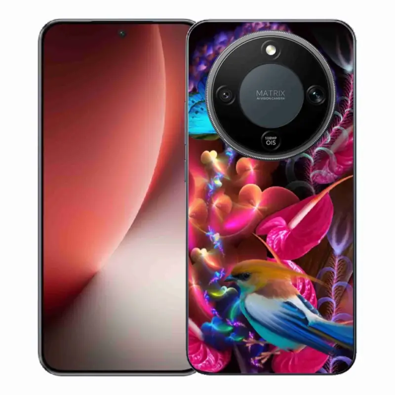 Gelový kryt mmCase na Honor Magic 8 Lite 5G - barevné květiny Ihned K Objednání