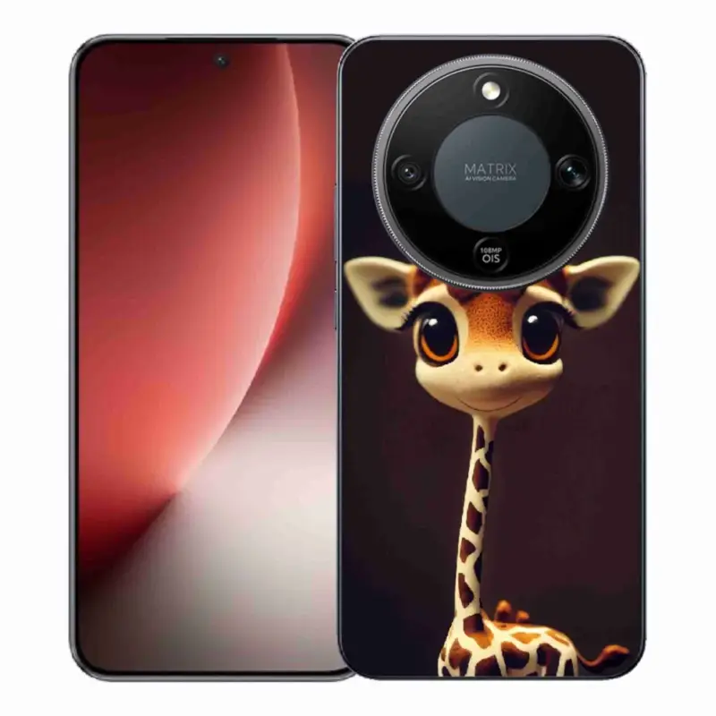 Výprodej Gelový kryt mmCase na Honor Magic 8 Lite 5G - malá žirafa