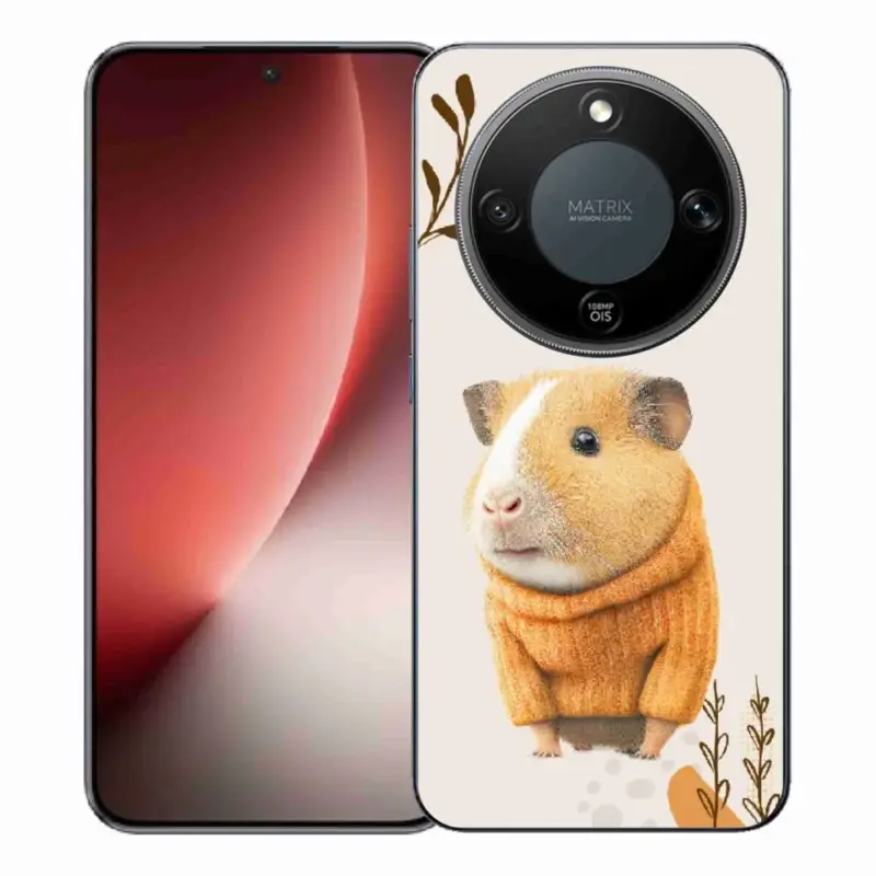 Gelový kryt mmCase na Honor Magic 8 Lite 5G - morče ve svetru Horká Nabídka
