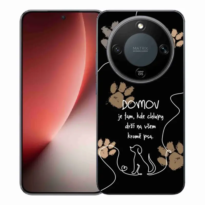 Gelový kryt mmCase na Honor Magic 8 Lite 5G - psí motiv černé pozadí Akční Cena