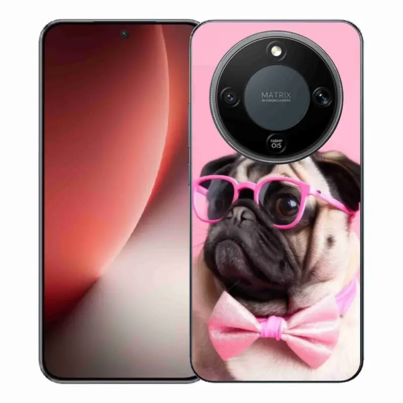 Sezónní Sleva Gelový kryt mmCase na Honor Magic 8 Lite 5G - stylový mops