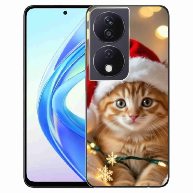 Gelový kryt mmCase na Honor X7b - vánoční kotě Must-Have