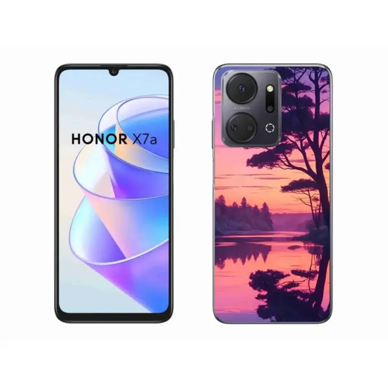 Sleva Gelový kryt mmCase na Honor X7a - západ slunce nad jezerem