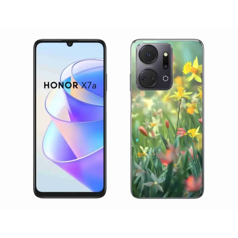 Finální Výprodej Gelový kryt mmCase na Honor X7a - jarní květy