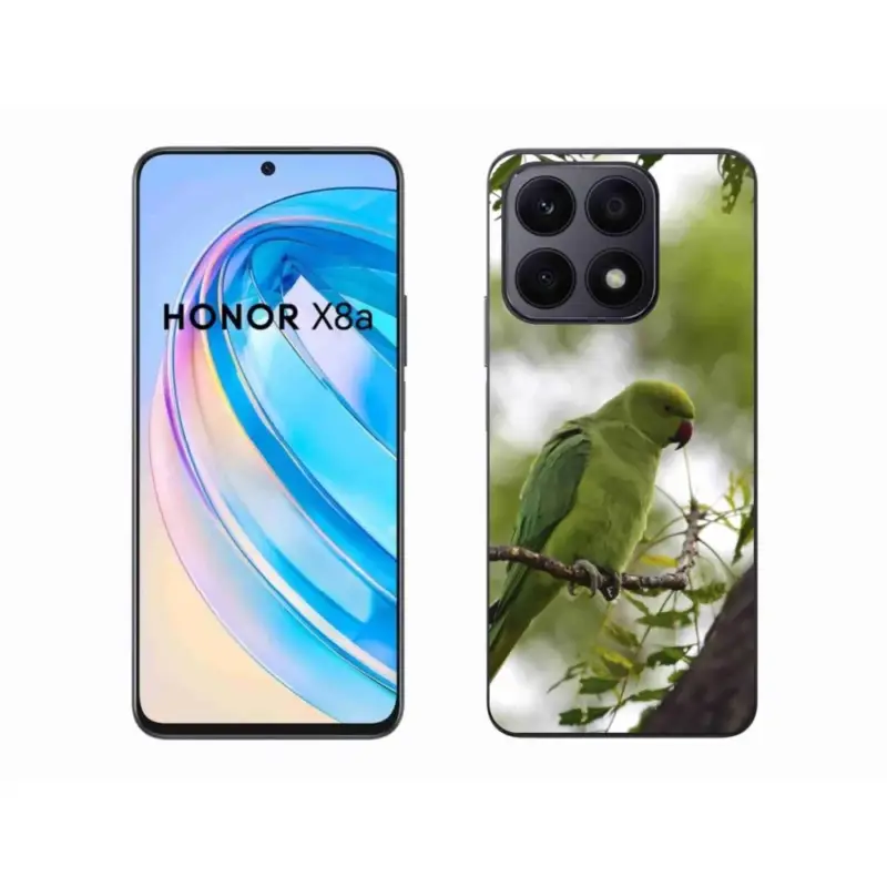 Gelový kryt mmCase na Honor X8a - zelený papoušek Výprodej